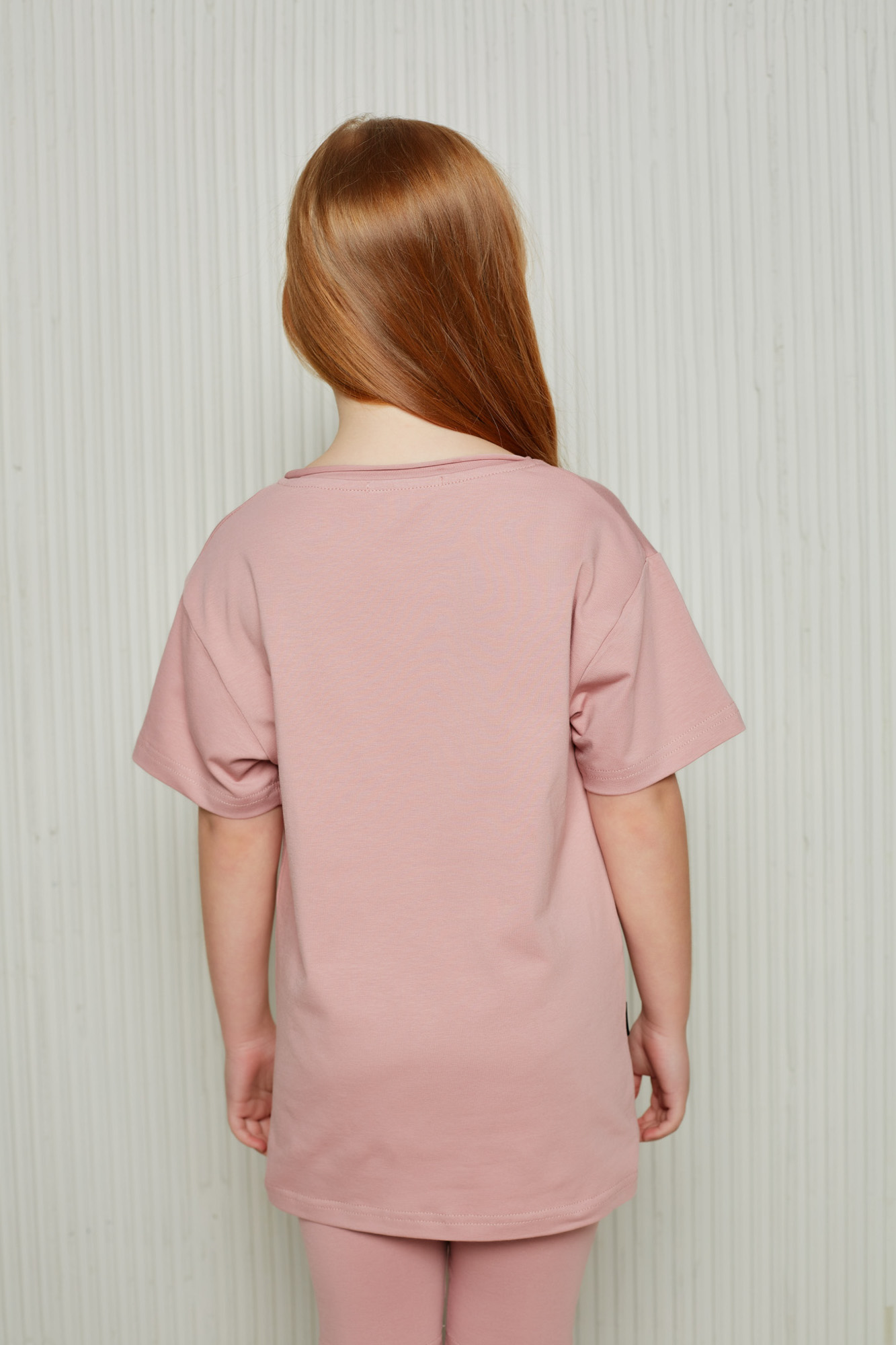 Футболка BASIC Line из мягкого трикотажа Пенье (134 пудровый)
