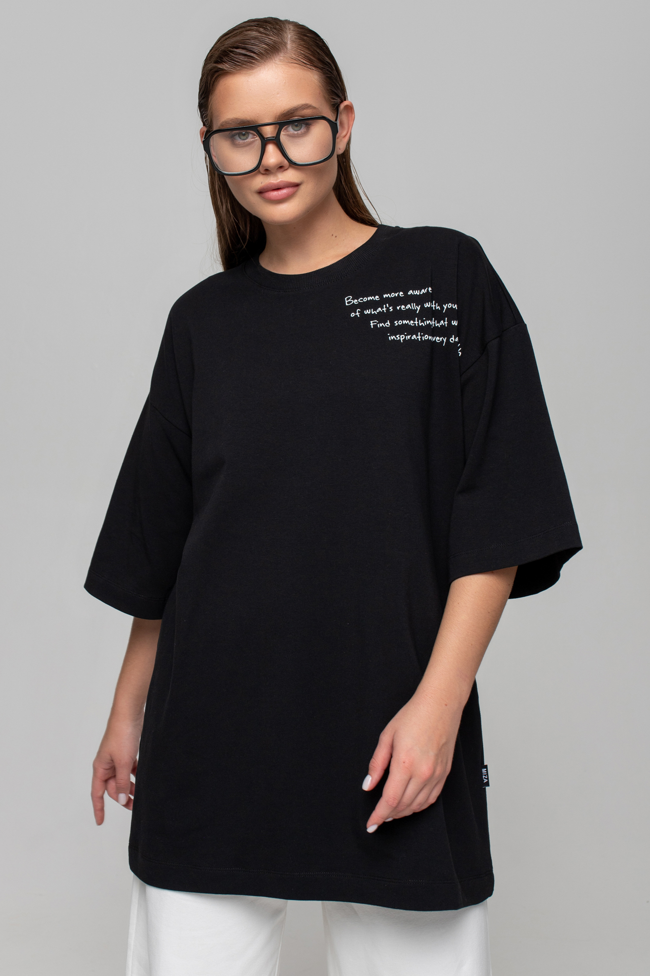 Футболка Over Size (L черный)