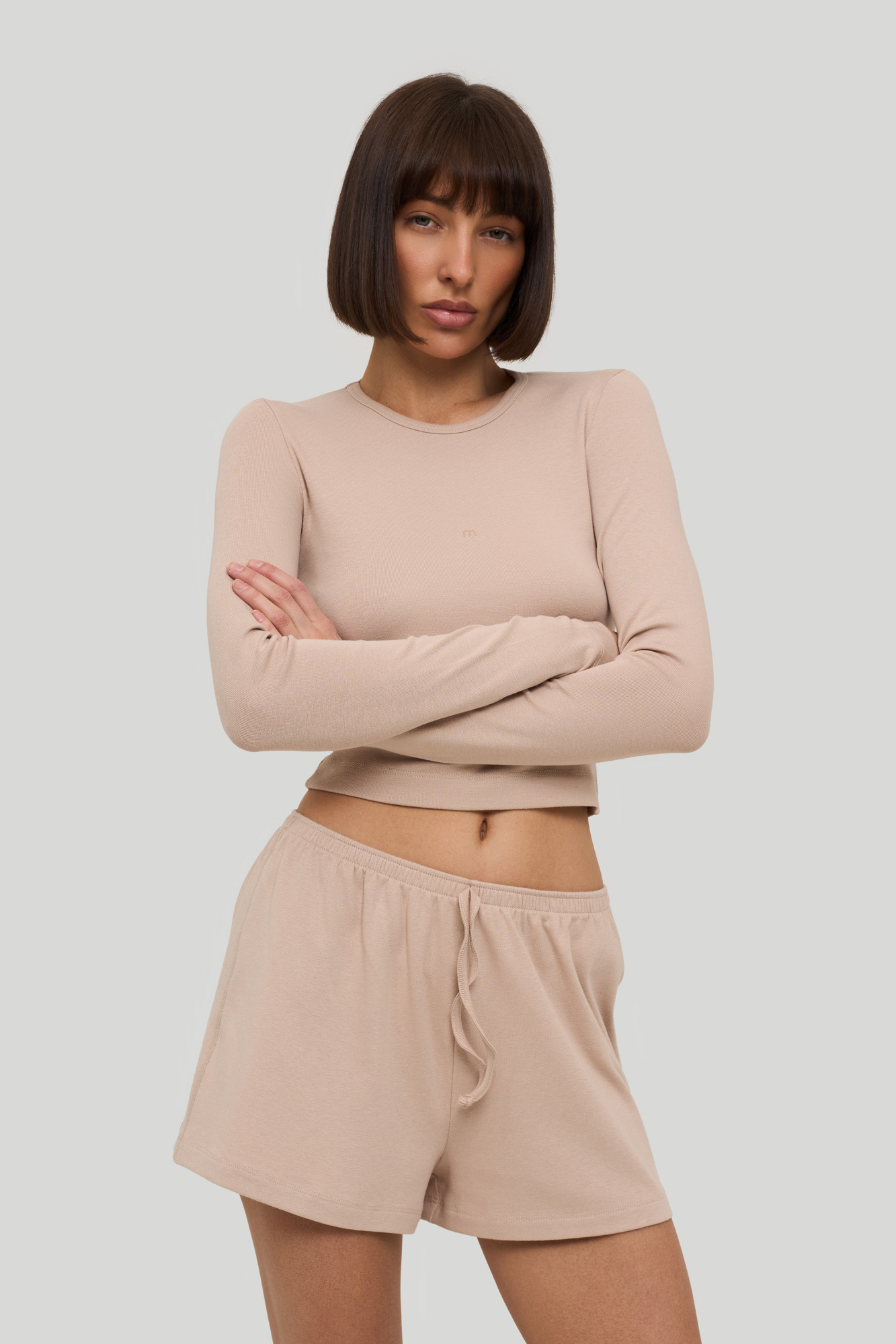 Лонгслив Organic (XS/S светлый латте)