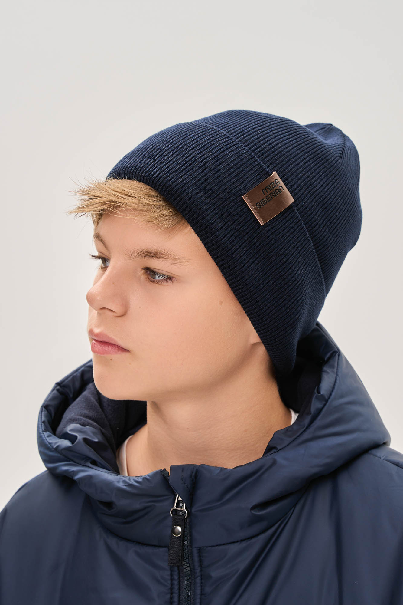 Шапка хлопковая (one size (54-58) синий)