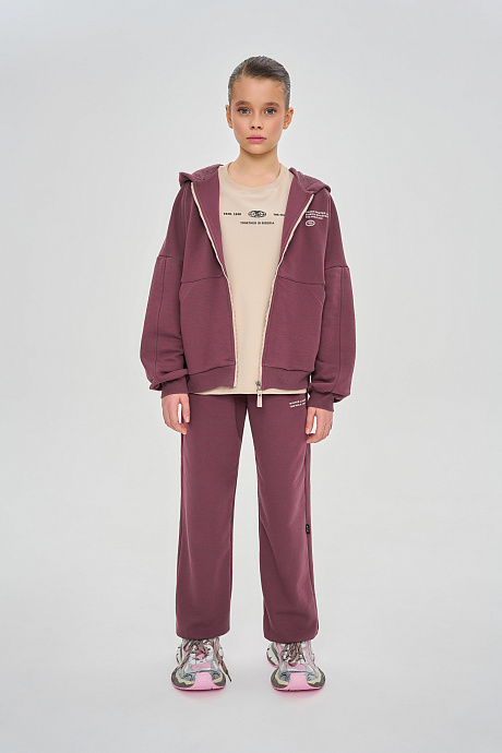 Костюм с худи на молнии