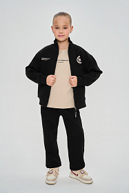 Костюм с худи со стойкой