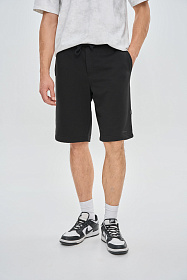 Шорты из петельного футера прямого кроя