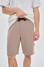 Шорты из петельного футера прямого кроя