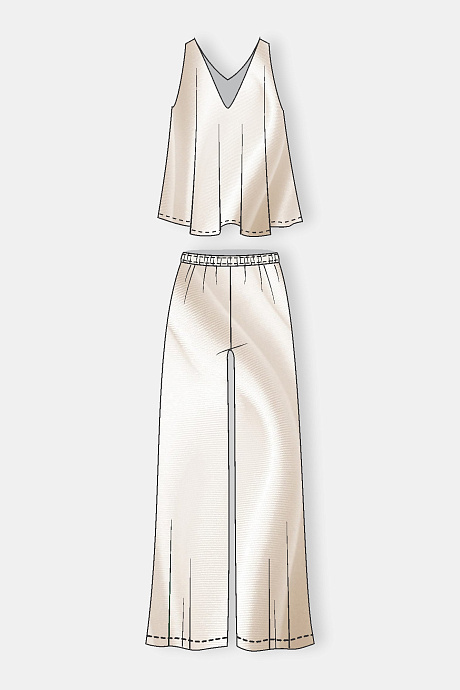 Костюм с брюками-палаццо