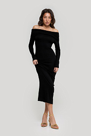 Платье в рубчик