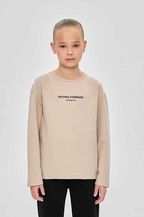 Лонгслив базового свободного кроя