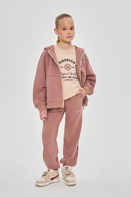 Костюм с худи на молнии