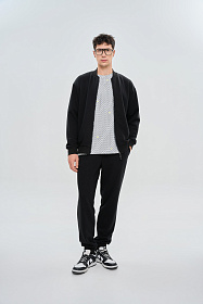 Костюм с воротником-стойкой из петельного футера