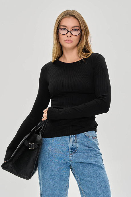 Лонгслив в рубчик