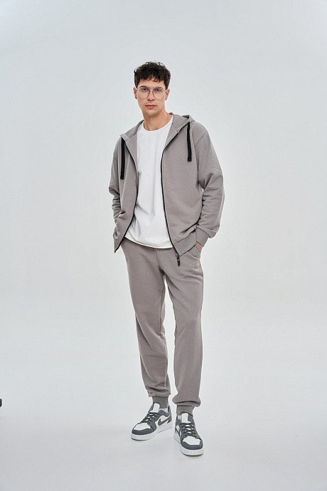 Костюм с капюшоном из петельного футера